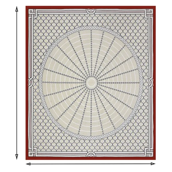 Red_Cotton_Majestic_Mandala_Luxe_Double_Bedsheet_With_Pillow_Cover_100_X_108_Cm